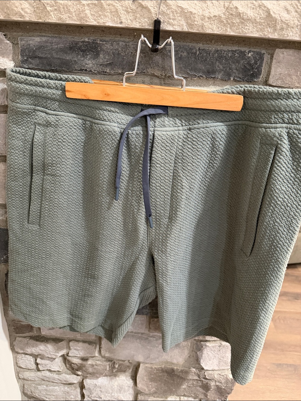 New Men's Pins & Aces Golf Co. Knit Drawstring Waffle Shorts in Light green